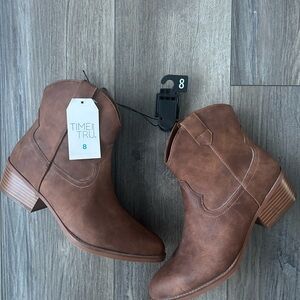 Time and Tru Brown Ankle Boots